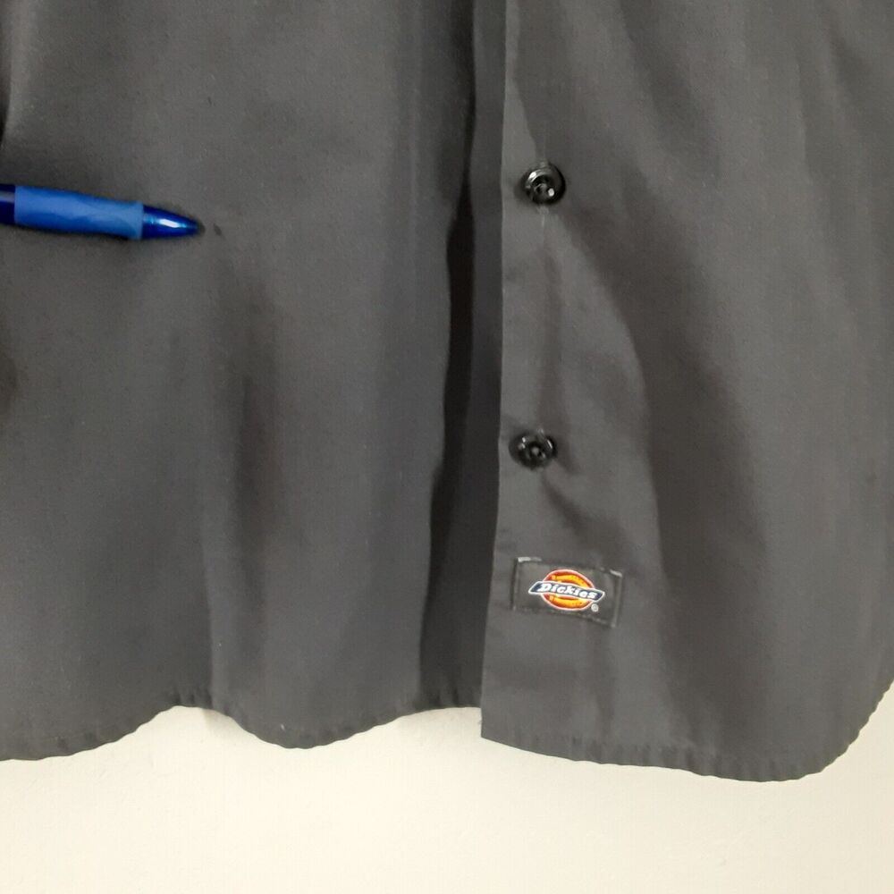 Dickies Adult Mens XL Motorcycle Club Rally Short Sleeve Button Up Shirt Gray - Picture 8 of 10